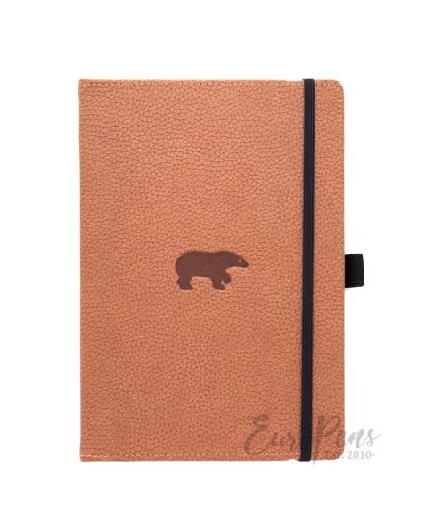 Dingbats A5 Brown Bear Notebook - Dotted Wildlife [D5023H]