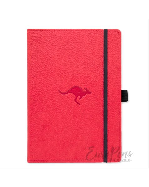 Dingbats A5 Red Kangaroo Notebook - Dotted Wildlife [D5023R]