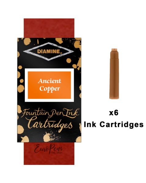 Diamine Ink Cartridges - 6 pack-Ancient Copper