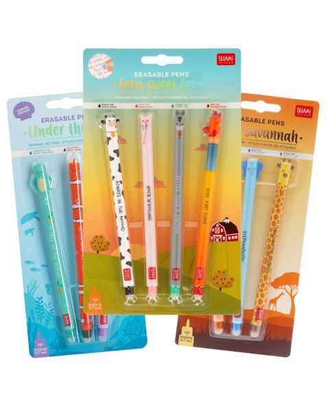 Legami Single Pack of Erasable Gel Pens - Choose Theme!