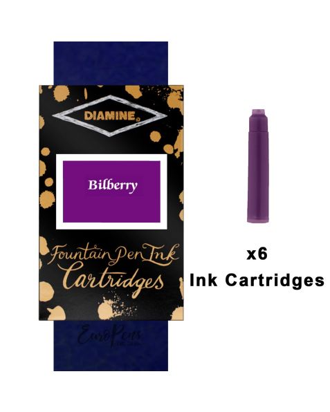 Diamine Ink Cartridges - 6 pack-Bilberry