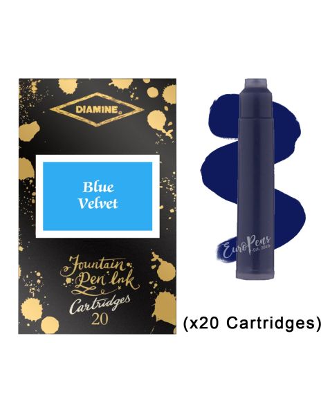 Diamine - Anniversary Ink Cartridges - Blue Velvet (20 Pack)