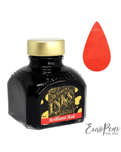 Diamine 80ml Bottled Ink - Brilliant Red