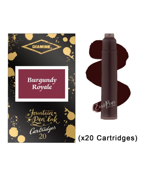 Diamine - Anniversary Ink Cartridges - Burgundy Royale (20 Pack)