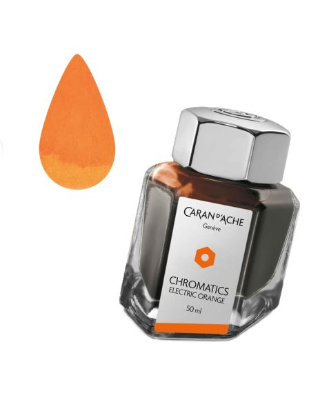 Caran d'Ache Ink Bottle - Chromatic - Electric Orange - 50ml 