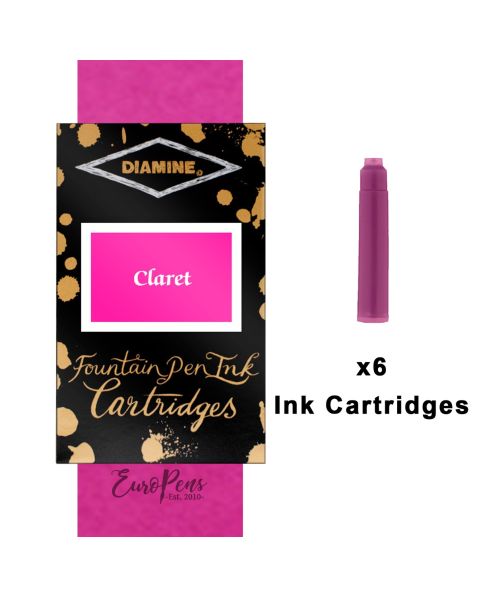Diamine Ink Cartridges - 6 pack-Claret