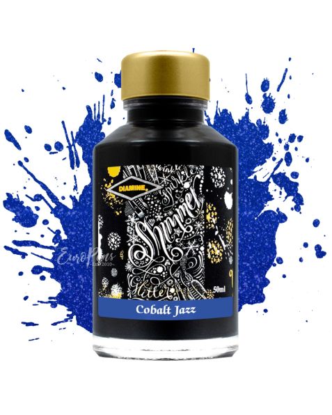 Diamine Shimmering Fountain Pen Bottled Ink - 50ml - Colbalt Jazz