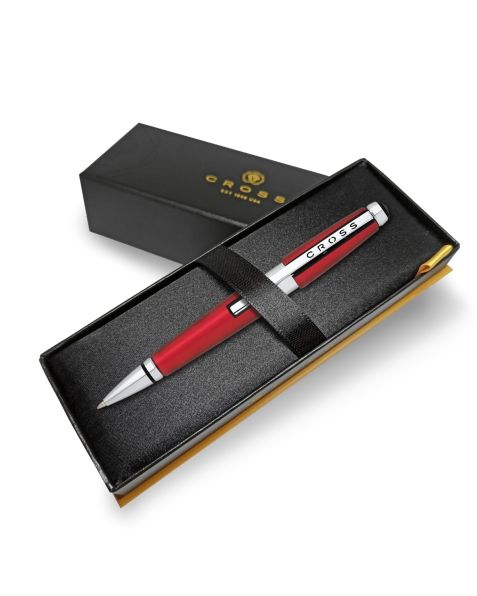 CROSS Edge Red Gel Ink Rollerball Pen with Chrome Plated Appointments