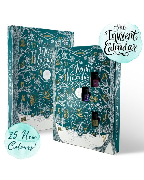 Diamine 2025 Advent Calendar Inkvent Christmas Gift - 25 Colours - Teal Edition