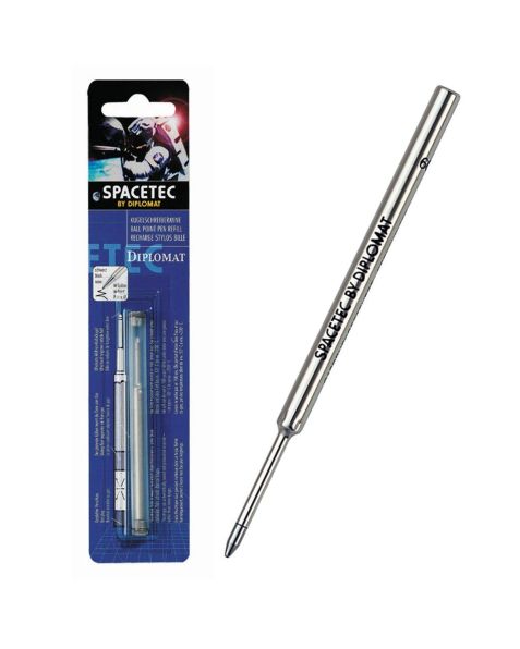 Diplomat Spacetec Ballpoint Pen Refill - Gas-Pressurised King-Size - Black Medium