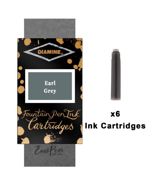 Diamine Ink Cartridges - 6 Pack - Earl Grey