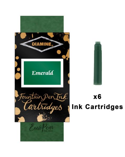 Diamine Ink Cartridges - 6 pack-Emerald