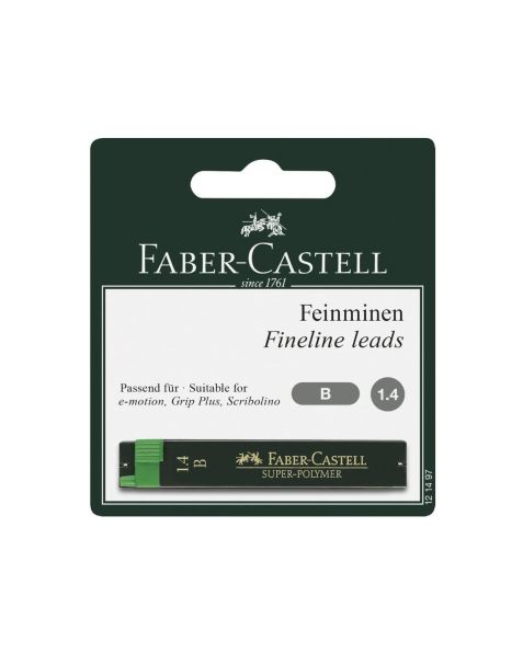 Faber Castell Super-Polymer 1.4mm Pencil Leads (121497) Pack of 2 (12 Leads)