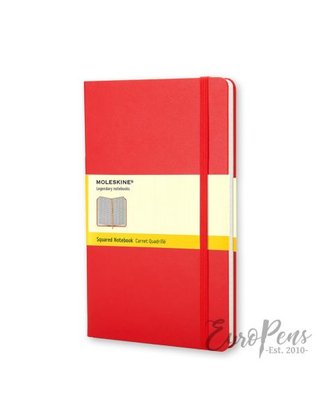 Moleskine Notebook - Large (A5) Hardcover - Scarlet Red - Squared