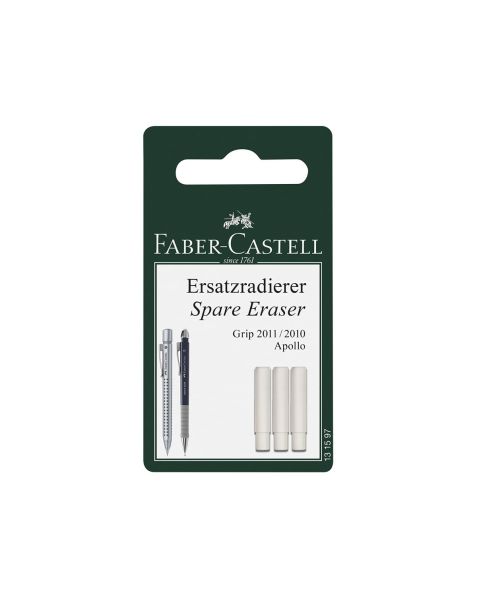 Faber Castell Grip-Matic 2011 Spare Erasers (131597) Pack of 3