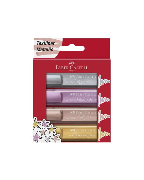 Faber Castell Textliner Metallic Highlighters (154640) Pack of 4