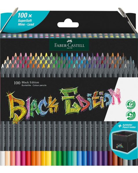 Faber Castell Coloured Pencils (116411) Pack of 100 - Black Edition