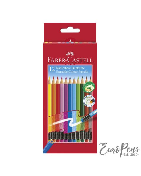 Faber Castell Erasable Colour Pencils - Pack of 12