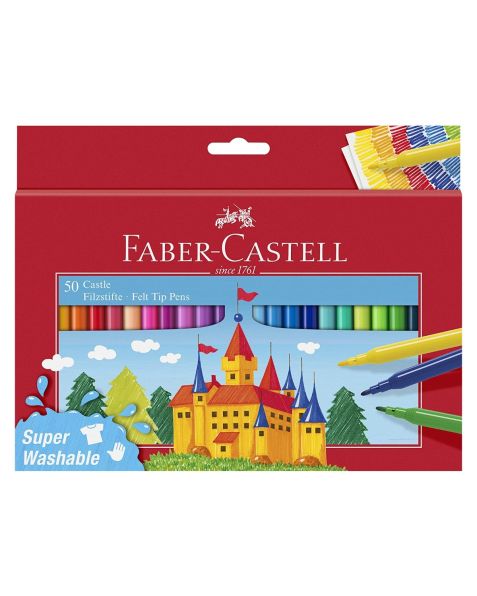 Faber Castell Castle Felt-tip Pens (554204/554250) Pack of 50