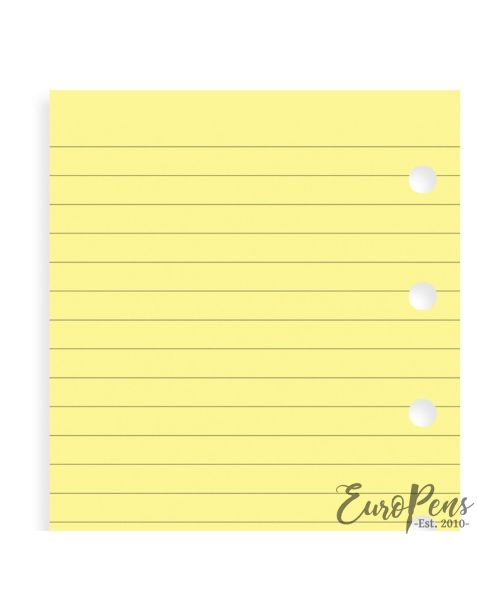 Filofax - Mini - Yellow Ruled Notepaper 