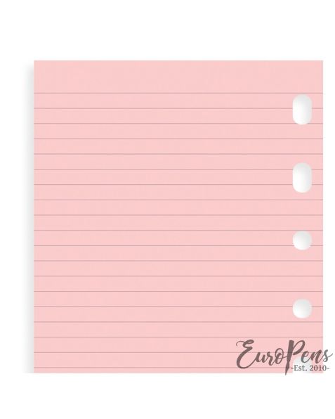 Filofax Pocket Pink Ruled Notepaper