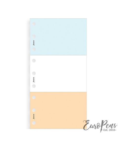 Filofax Personal/All Sizes Jot Pads (White, Blue, Salmon) 