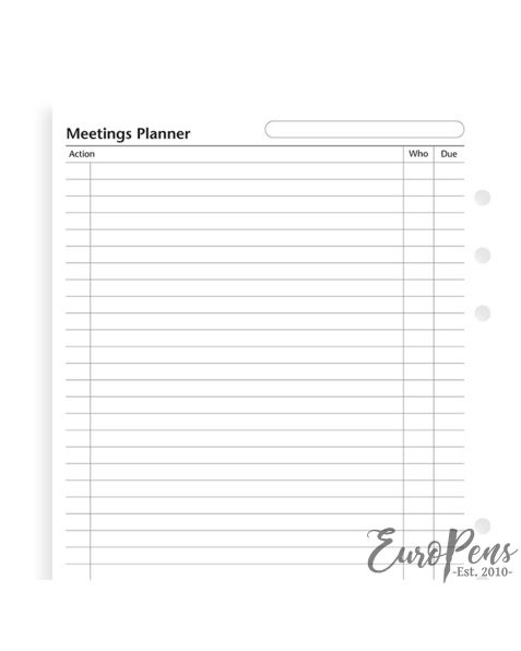 Filofax A5 Meetings Planner 
