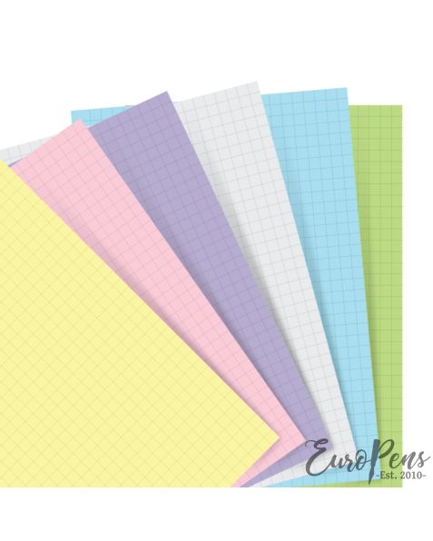 Filofax A5 Notebook Squared Pastel Paper Refill 