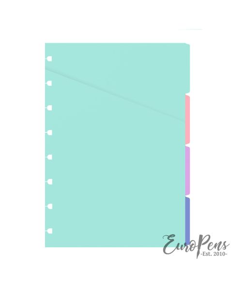Filofax A5 Notebook Pastel Coloured Indices 