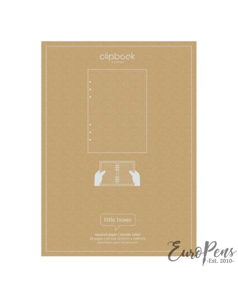 Filofax A5 Clipbook Squared Refill Paper 