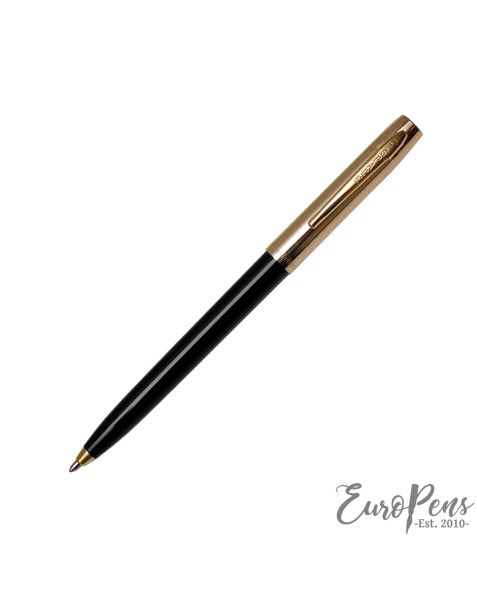 Space Pen Apollo Cap-O-Matic Ballpoint Pen - Black With Gold Cap Blister