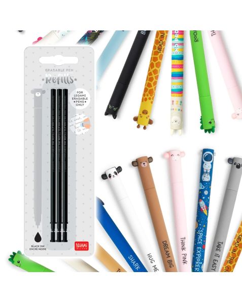 Legami Animal Gel Pen 0.7mm - Choose Design - Pack of Black Refills Included