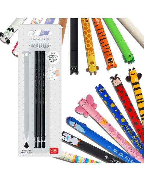 Legami Animal Gel Pen 0.7mm - Choose Design - Pack of Black Refills Included