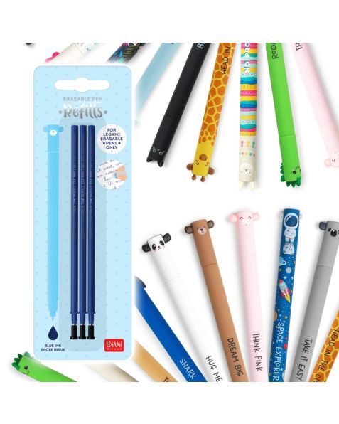 Legami Animal Gel Pen 0.7mm - Choose Design - Pack of Blue Refills Included
