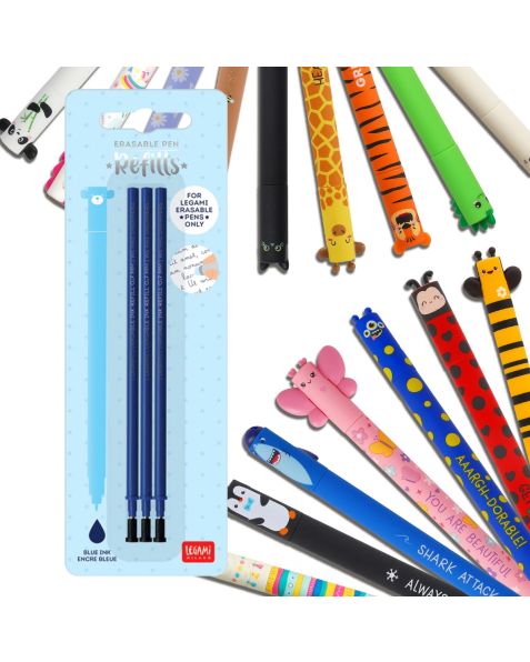 Legami Animal Gel Pen 0.7mm - Choose Design - Pack of Blue Refills Included