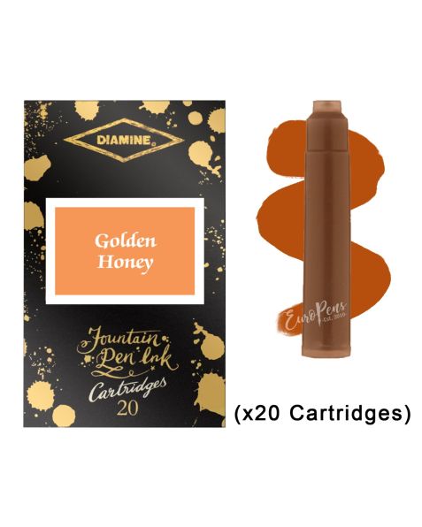 Diamine - Anniversary Ink Cartridges - Golden Honey (20 Pack)