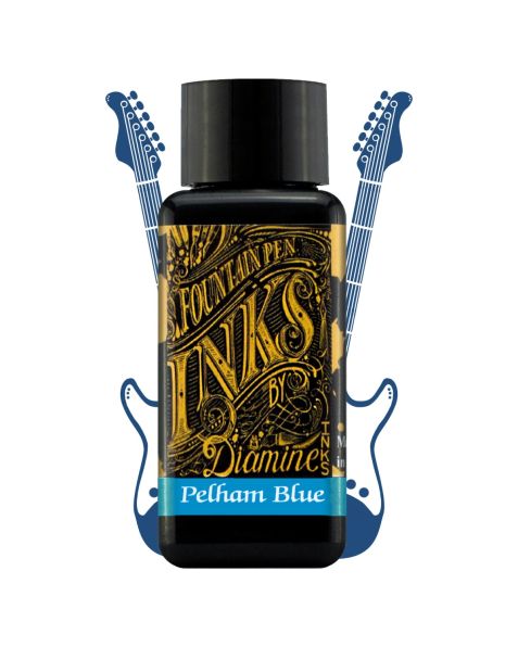 DIAMINE Guitar 30ml Fountain Pen Ink Bottle: Pelham Blue
