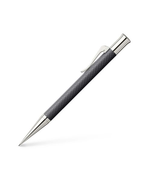 Graf von Faber-Castell - Propelling Pencil Rhodium Guilloche Ciselé Anthracite (136730)