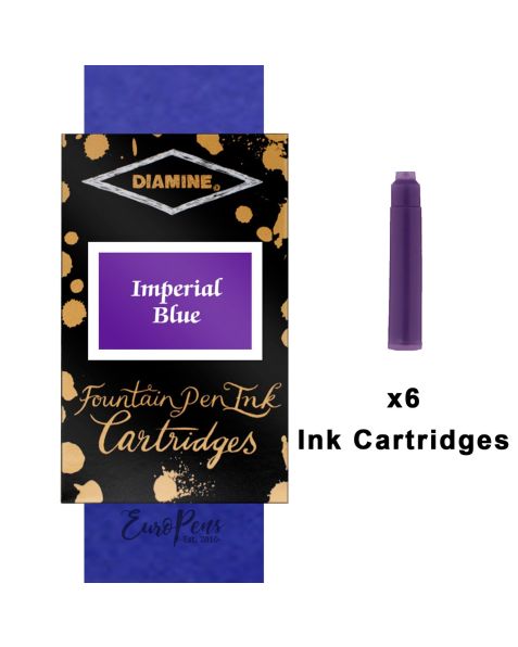 Diamine Ink Cartridges - 6 pack-Imperial Blue