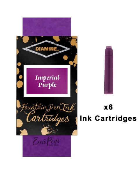 Diamine Ink Cartridges - 6 pack-Imperial Purple