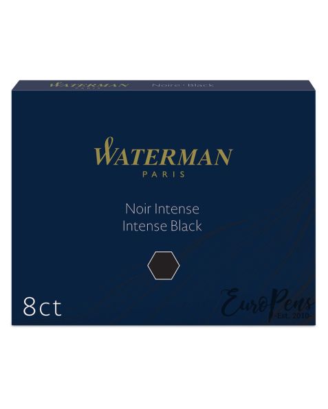 Waterman Ink Cartridges - 8 Pack - Intense Black