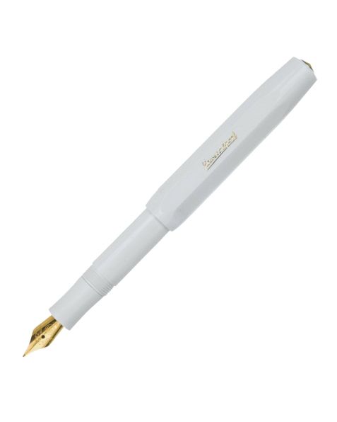 Kaweco Classic Sport Fountain Pen - White-Medium (Gold-Plated Nib)