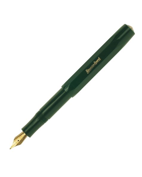 Kaweco Classic Sport Fountain Pen - Green-Medium (Gold-Plated Nib)