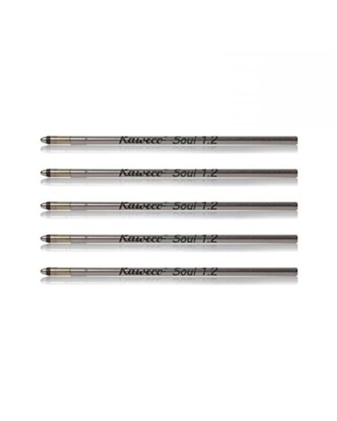 KAWECO D1 Ballpoint Pen Broad (1.2) Refills: Black (Pack of 5)