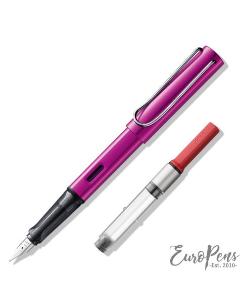 LAMY AL-Star Fountain Pen - Vibrant Pink (099) & Z28 Ink Converter - Bundle