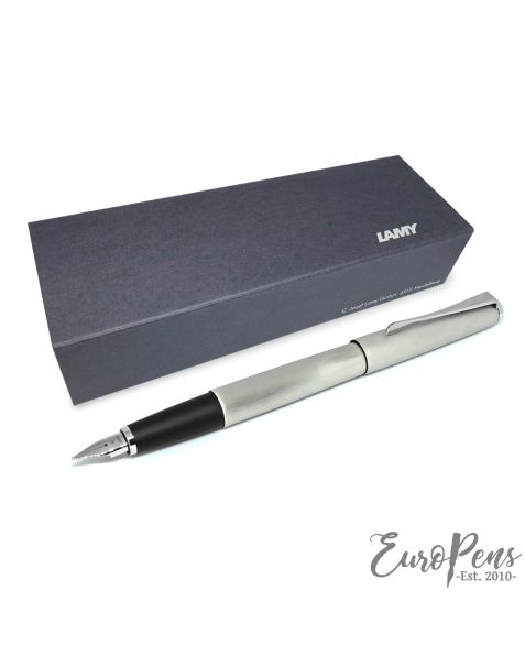 LAMY studio Fountain Pen - Brushed Steel (065)-Left-Handed (LH) Nib (Stainless Steel)