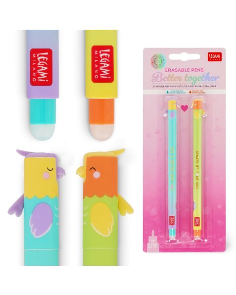 Legami Single Pack of Erasable Gel Pens - Choose Theme!-Better Together