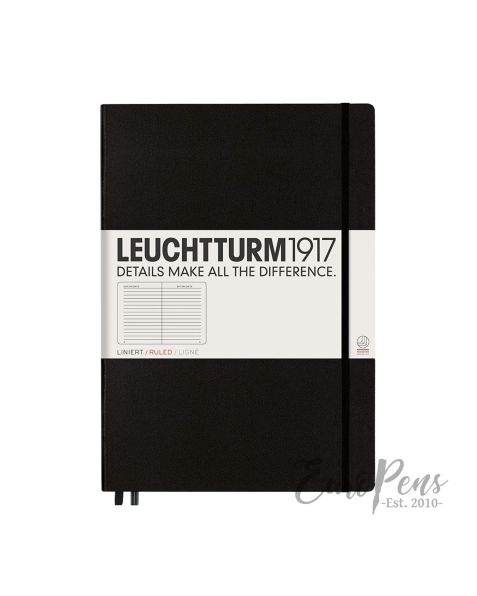 Leuchtturm1917 Notebook (A4+) Master Classic Hardcover - Black - Ruled