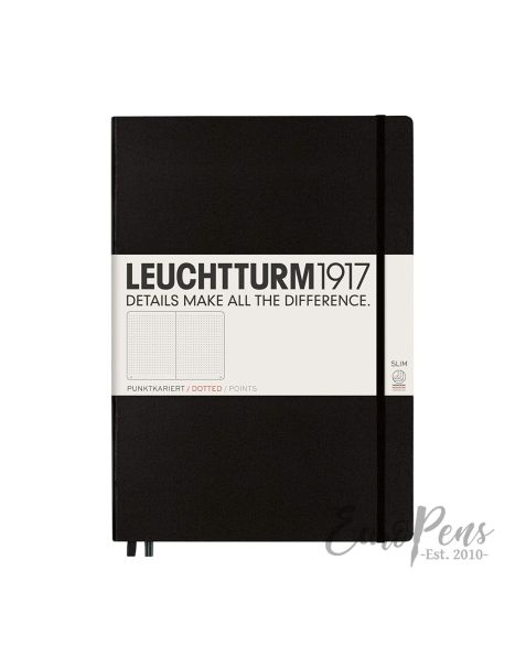 Leuchtturm1917 Notebook (A4+) Master Slim Hardcover - Black - Dotted