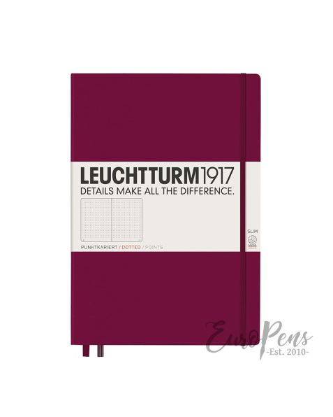 Leuchtturm1917 Notebook (A4+) Master Slim Hardcover - Port Red - Dotted